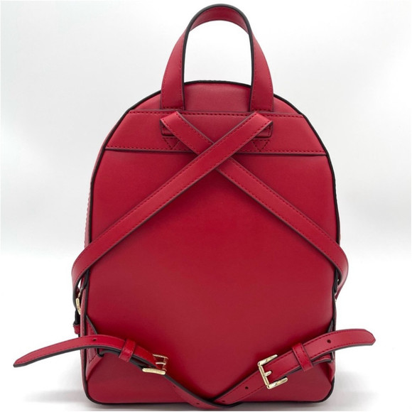Michael Kors Jaycee Medium Pebbled Leather Backpack Chili - Picture 10 of 10